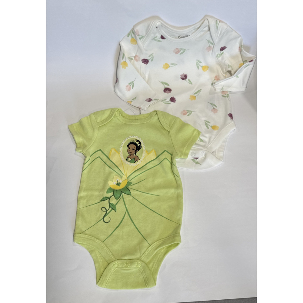 Lot of 2 Baby Girls 3M-6M Multicolor Bodysuits clothes Primark Disney brand